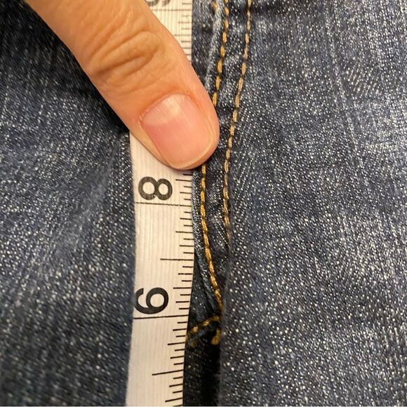 KUT from the Kloth Bermuda long Jean denim dark Wash mid rise Shorts 8 - Picture 7 of 8